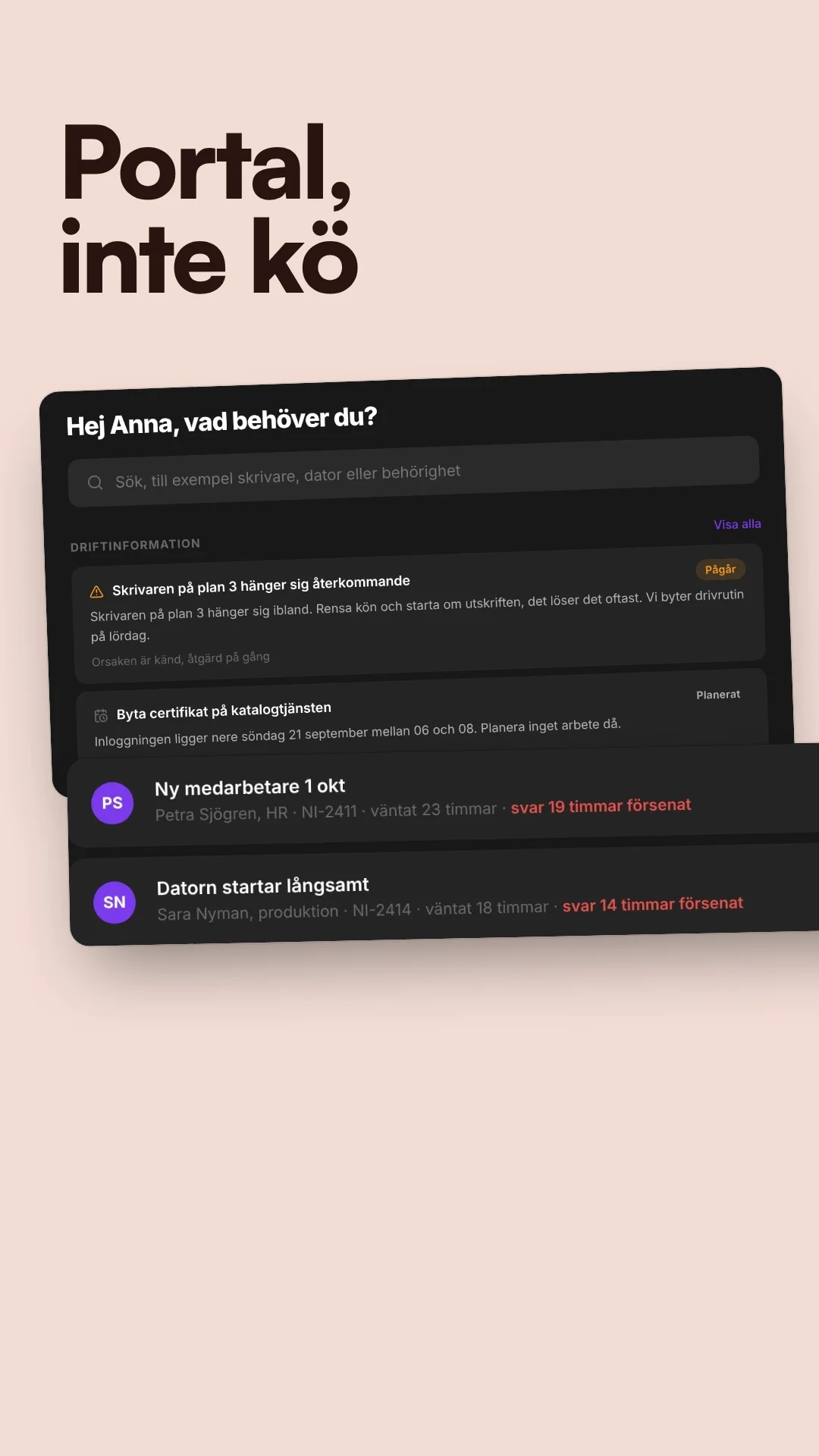 Industriföretag - IT-support där medarbetaren löser det mesta själv
