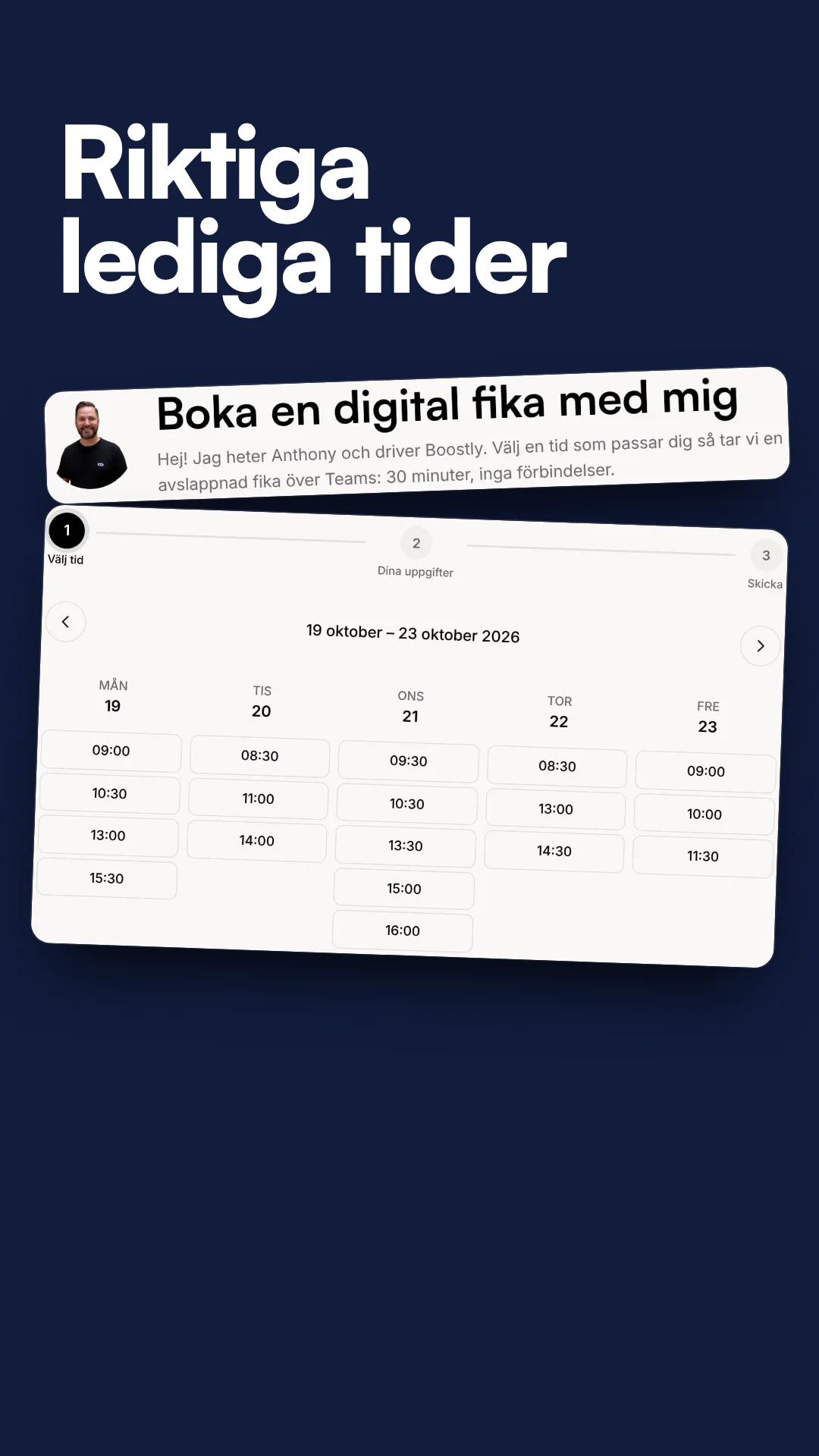 Boostly - Mötesbokning direkt i vår kalender